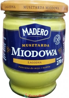 Медовая Горчица Madero Musztarda Miodowa 270g.