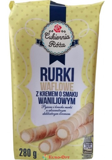 Вафельні трубочки Rurki Waflowe z Kremem Waniliowym 280g.