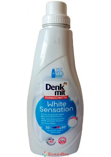 Гель Для Прання Denkmit White Sensation (Денкміт для Білої Білизни) 1000ml.
