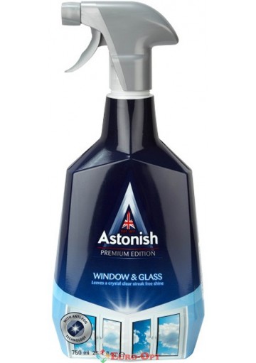 Засіб для миття вікон і Зеркал Astonish Window & Glass 750ml. 