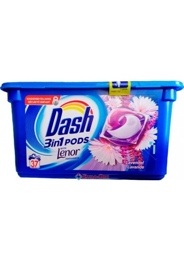 Капсулы для стирки Dash Lavande 3in1 with Lenor 37 Pods