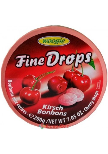Леденцы со Вкусом Вишни Woogie Fine Drops Cherry Kirsch 200g