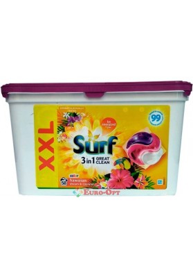 Капсули для Прання Surf 3in1 Color Hawaiian Dream & Coconut 50 Tabs