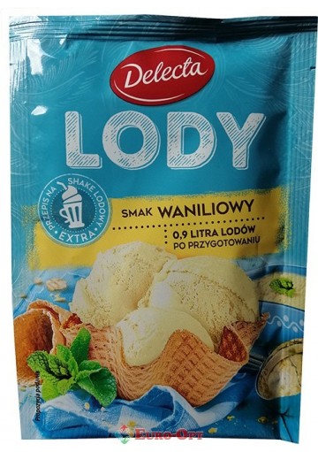 Порошок для Морозива зі Смаком Ванілі Delecta Lody 57g