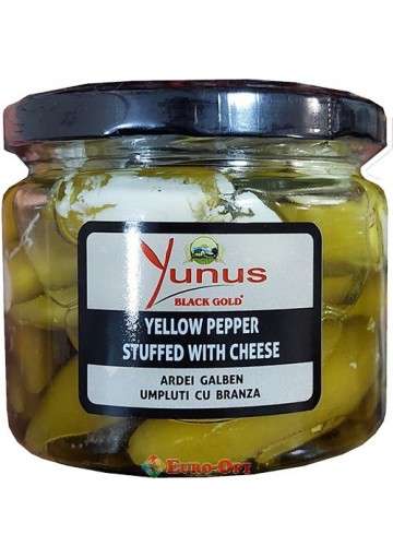 Перец Желтый Фаршированный с Сыром Yunus 300g