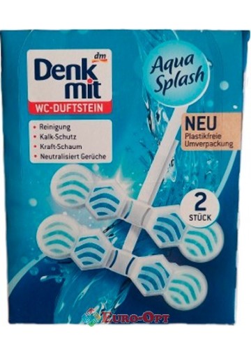 Подвесной блок для унитаза DenkMit WC-Duftstein Aqua Splash 96g. (2шт.)