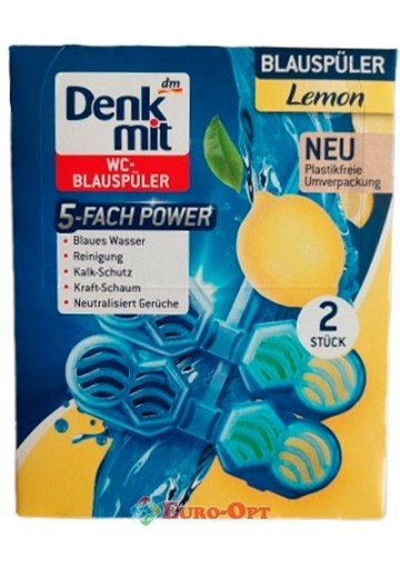 Підвісний Блок для Унітаза DenkMit WC-Blauspüler Lemon Splash 96g. (2шт.)