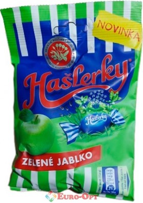 Леденцы Haslerky Zelene Jablko (Хашлярки Зеленое Яблоко) 90g.