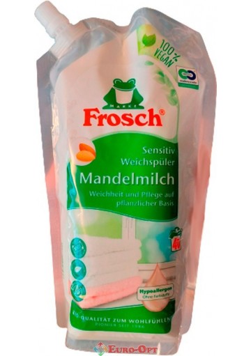 Ополаскиватель для белья Frosch Sensitiv Weichspüler Mandelmilch 1000ml.