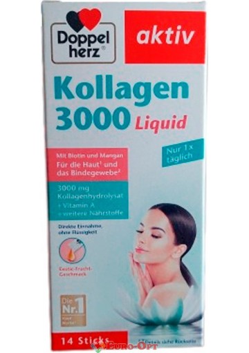 Коллаген 3000 Жидкие Стики Doppelherz Kollagen 3.000 Liquid Sticks 14 St., 140 ml
