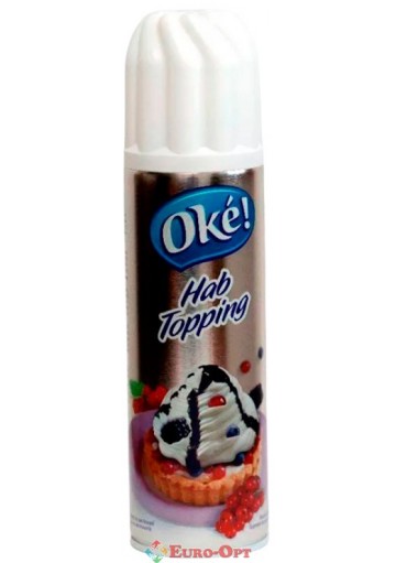 Взбитые сливки в баллоне OKE Hab Spray Topping 250g.