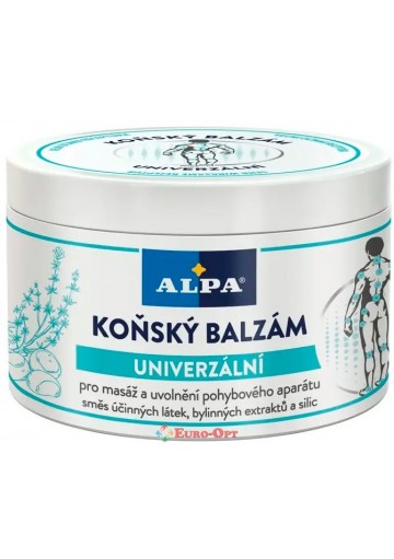 Лошадиный Бальзам Универсальный Охлаждающий Alpa Konsky Balzam Univerzalni 250ml.