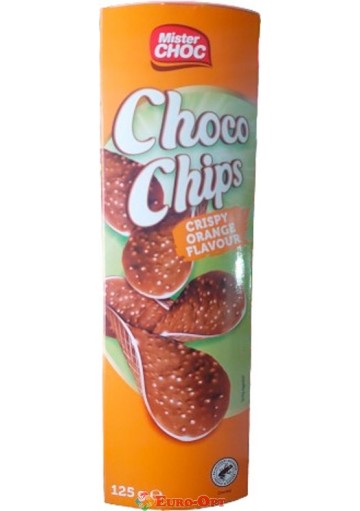 Шоколадные чипсы Mister Choc Choco Chips Crispy Orange 125g