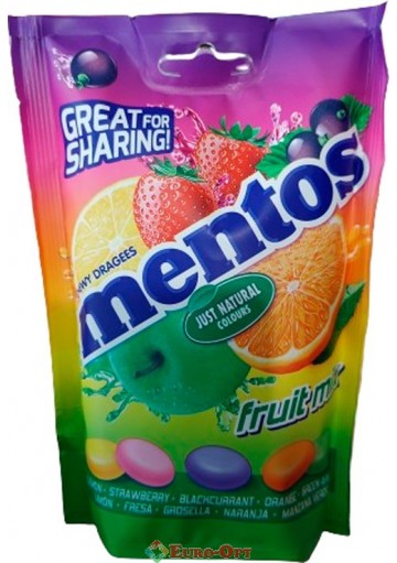 Жувальні драже Mentos Fruit Mix 160g