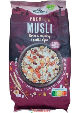 Muesli Crownfield (Мюсли Кровнфилд с Орехами и Фруктами) 750g.