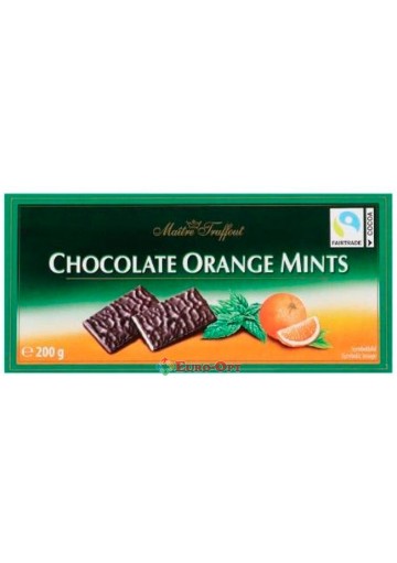 Шоколад Maitre Truffout Orange Mints 200g.