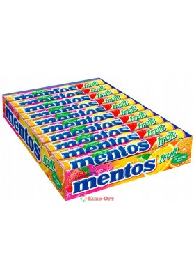 Набор жевательных конфет Mentos Fruit (Фруктовый вкус) 38g. × 20шт