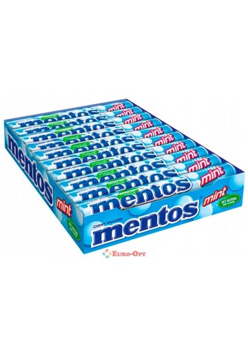 Набор жевательных конфет Mentos Mint (Мятный Вкус) 38g. × 20шт