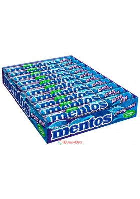 Набор жевательных конфет Mentos Strong Mint (Супер мятный вкус) 38g. × 20шт