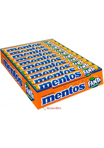 Набір жувальних цукерок Mentos Fanta (Смак фанти) 38g. × 20шт