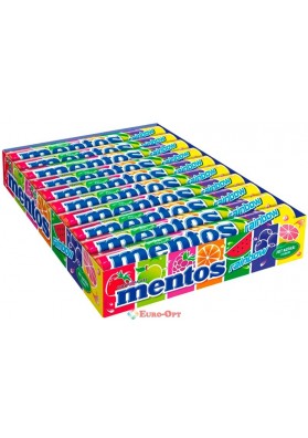 Набір жувальних цукерок Mentos Rainbow (Фруктово-ягідний смак) 38g. × 20шт