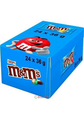Набір драже M&M's Crispy з рисовими кульками 24 шт × 36g.