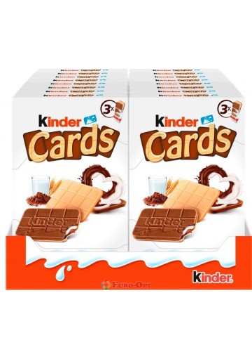 Упаковка печенья Kinder Cards T 76.8г × 18 шт