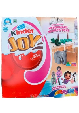 Набір шоколадних яєць Kinder Joy Veterinary World s Toys 24шт × 20г