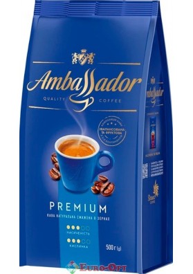 Кава в зернах Ambassador Premium 500g.