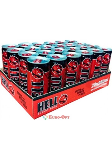 Упаковка энергетического напитка Hell Classic 0.25л × 24 банки