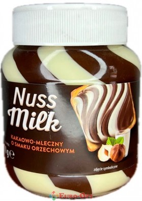 Паста шоколадно-молочна з горіхом Nuss Milk Kakaowo-Mleczny 400g