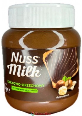 Паста шоколадно-молочна з горіхом Nuss Milk Kakaowo-Orzechowy 400g.