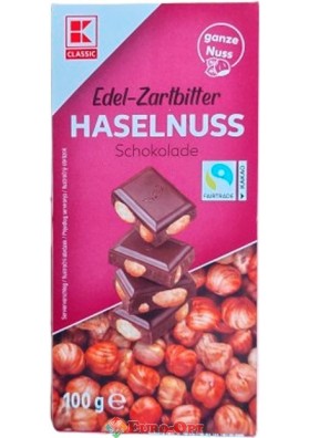 Шоколад K-Classic Edel-Zartbitter Haselnuss 100г
