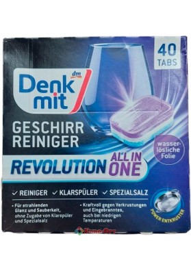 Таблетки для Посудомоечных Машин Denkmit Geschirr-Reiniger Multi-Power Revolution 40 tabs