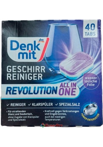Таблетки для Посудомоечных Машин Denkmit Geschirr-Reiniger Multi-Power Revolution 40 tabs