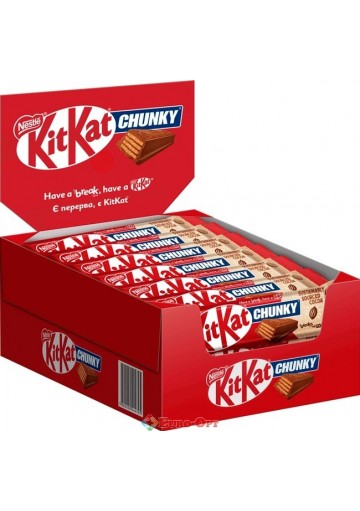 Упаковка батончиков KitKat Chunky молочный 40г × 24шт