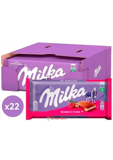 Упаковка шоколаду Milka Raspberry 100g. × 22шт