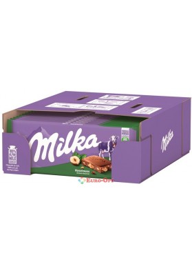 Упаковка шоколаду Milka Hazelnuss 100g. × 22шт