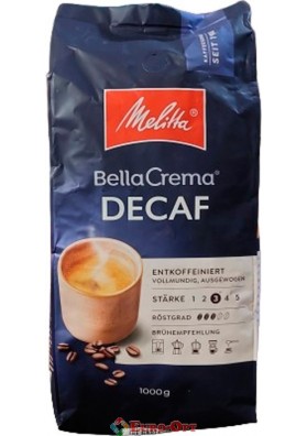 Кофе в зернах без кофеина Melitta BellaCrema Decaf 1kg.