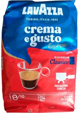 Кава в зернах Lavazza Espresso Crema e Gusto 1kg.