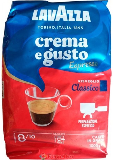 Кава в зернах Lavazza Espresso Crema e Gusto 1kg.