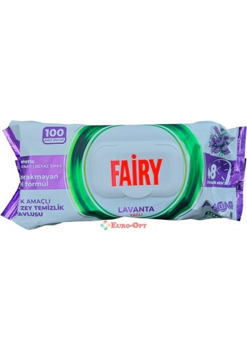 Серветки вологі Fairy Lavanta 100шт