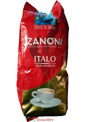 Кава в зернах Zanoni Italo 100% arabica 1kg.