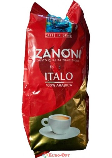 Кава в зернах Zanoni Italo 100% arabica 1kg.